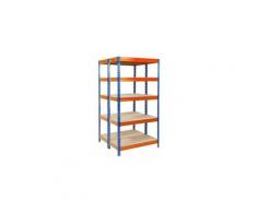 Certeo - Mega Deal | 2x Kellerregal | HxBxT 220 x 90 x 45 cm | Traglast 875 kg | - Blau-Orange