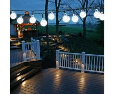 Solar Lichterkette Outdoor, 50 LEDs, 7m, Wasserdicht, 8 Leuchtmodi, Indoor/Outdoor, für Garten,