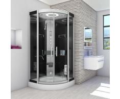 AcquaVapore DTP8058-0301 SW Dampfdusche 80x80cm -12876- mit Easyclean Scheibenversiegelung