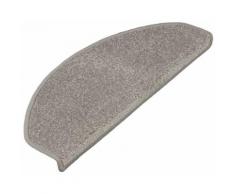 Stufenmatte Dynasty Velours Silbergrau Halbrund 23,5 x 65 cm - Silbergrau
