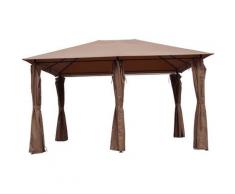 Gartenlaube -Pergola Rosita dunkelgrau aus Polyester - 4 x 3 x 2.6 m