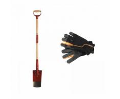 Fiskars-Set Classic Drainierspaten inklusive Handschuhe Spaten FISKARS_131780_BUNDLE