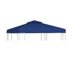 Vidaxl - Pavillon-Ersatzdach 310 g/m² Dunkelblau 3x3 m - Blau
