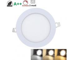 Hengda - 10X 6W Rund led Panel Leuchte Ultraslim Einbauleuchten mit Trafo Panellampe 3 in 1