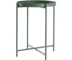 Beistelltisch Tabletttisch rund Ø38xH50cm Metall: Grün