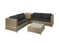 Rattan Lounge Siena - Loungemöbel, Gartenmöbel, Gartengarnitur - natur