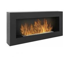 Wandmontierter Bioethanol-Kamin 'Siena' aus Stahl 2,5 kW Modernes Dekor 90 cm