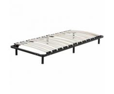 Lattenrahmen Pappelholz Metall 90 x 200 cm 24 Federleisten freistehend für Einzelbett Kinderzimmer