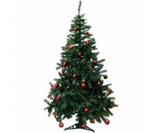 Künstlicher Weihnachtsbaum inklusive 70er Baumkugel-Set in Rot Tannenbaum mit Christbaumständer