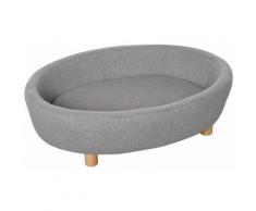 Hundesofa Haustiersofa Oval morderne Gebürstetes Stoff für mittelgroßen Hunde und Katzen 81 x 61 x