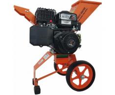 Benzin Häcksler 6 PS 4-Takt Motor 208 ccm mit E-Starter Ast Laub Holz Garten-Häcksler