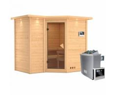 Massivholzsauna Viola 12, 40 mm Wandstärke - 264 x 198 x 212 cm (B x T x H) - Ausführung:inkl. Ofen