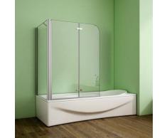 70X120cm Badewannenfaltwand Badewannenaufsatz mit Duschwand Duschabtrennung Hhe 140cm Dusche