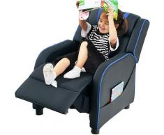 Costway - Kindersessel, Kindersofa mit Liegefunktion, mit verstellbarer Rückenlehne und Fussstütze,