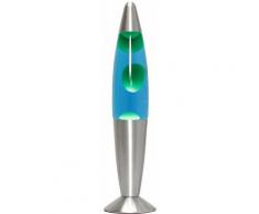 Eindrucksvolle Retro Lavalampe Blau TIMMY Wachs Grün - Grün, Blau, Silber