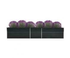 Zqyrlar - Garten-Hochbeet Verzinkter Stahl 400x80x45 cm Anthrazit