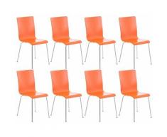 8er Set Besucherstuhl Pepe-orange