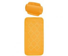 Spirella - set Wannenmatte Wanneneinlage 91x36cm & Badewannenkissen Alaska Orange