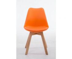 Besucherstuhl Borneo V2 Kunstleder-orange-Natura