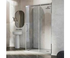 Duschkabine rechteckig mit anti-kalk h 200 Klarglas 8 mm mod. Prime Duo 1 Anta 90x140 cm rechte