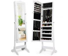 Schmuckschrank neigungsverstellbar, Schmuckregal abschliessbar, Schmuck Spiegelschrank mit
