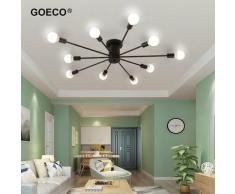 Goeco - Retro Eisen Kronleuchter Vintage Lampe 10 Steckdosen Licht Wohnzimmer Schlafzimmer