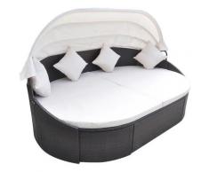 Vidaxl - Garten-Sonneninsel mit Sonnendach Poly Rattan Braun