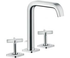 Hansgrohe Axor Citterio E 3-Loch Waschtischarmatur 170 mit Zugstangen-Ablaufgarnitur und Rosetten