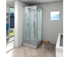 AcquaVapore DTP6038-8001L Dampfdusche in 80x80cm -10696- mit Easyclean Scheibenversiegelung