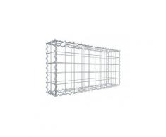 Gabione 100 cm x 50 cm x 20 cm (L x H x T), Maschenweite 10 cm x 10 cm, Spirale