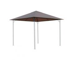 Ersatzdach für Garten Pavillon 3x3m Taupe / Beigegrau RAL 7006 Pavillondach Ersatzbezug