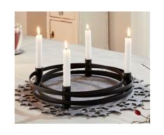 Adventskranz "Modern" aus Metall, rund, für 4 Kerzen, Kerzenständer