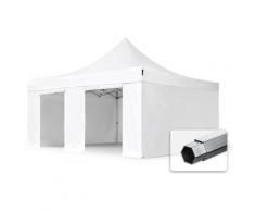 ALU Pavillon Faltpavillon 5x5m ohne Fenster robust und wasserdicht PROFESSIONAL Partyzelt weiß