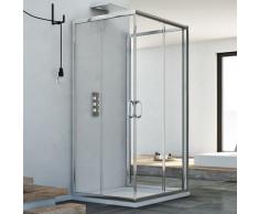 Junior Trio 3-seitige Duschkabine 75x75x75 CM H185 Klarglas
