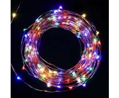 10m LED Lichterkette USB, Kupferdraht Lichterkette Innen Außen IP44, 100 LEDs