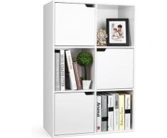 Homfa - Bücherregal Raumteiler Raumtrenner Standregal Büroregal Holzregal Schrank Kinderregal