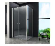 Duschkabine COMUTO 100 x 80 x 195 cm ohne Duschtasse