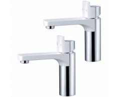 2er Design Wasserhahn Bad Armatur | Osmose Waschtischarmatur Einhebelmischer Mischbatterie |