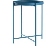 Beistelltisch Tabletttisch rund Ø38xH50cm Metall: Blau