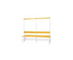 Garderobenbank | doppelseitig mit Lehne | HxBxL 1800 x 605 x 2000 mm | Certeo
