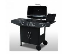 BBQ-Gasgrill 3+1 EU Silber