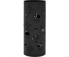 vidaXL Regenschirmständer Stahl Regenschirm-Motiv Schwarz - Schwarz
