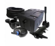SunSun Filter Set 60000l Teich mit 18W Teichklärer, 40W ECO Pumpe 25m Schlauch Skimmer Springbrunnen