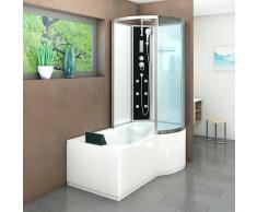 Wanne Duschtempel Badewanne Dusche Duschkabine K50-L01 170x98cm