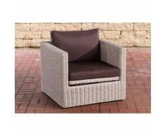 Sessel Tibera 5mm-rund/perlweiß-Terrabraun