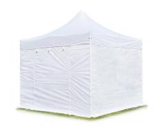 Faltzelt Partyzelt 3x3m - ohne Fenster PROFESSIONAL Dach 100% WASSERDICHT Faltpavillon Pavillon weiß