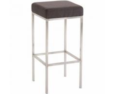 Barhocker Newark 85 Stoff-dunkelgrau-Edelstahl