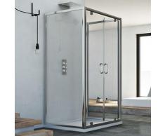 Sintesi Trio 2 Türen 3-seitige Duschkabine 70x120x70 CM H185 Klarglas
