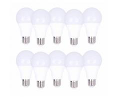 Satz von 10 LED E27 7W 2700K Lampen