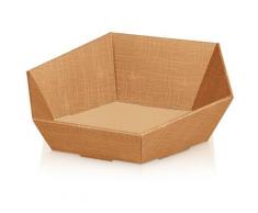 25 x Präsentkorb Geschenkkorb 380x340x75/130 mm strukturgeprägt Natur - Natur, Braun